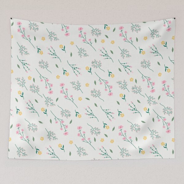 Item preview, “Dainty Flowing Florals” designed and sold by FarmersCottage.