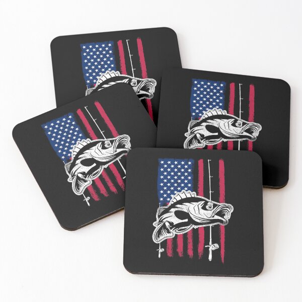 Item preview, USA flag bass fishing, stars and stripes, american flag fishing, fish, patriot, hunting designed and sold by InkyJack.