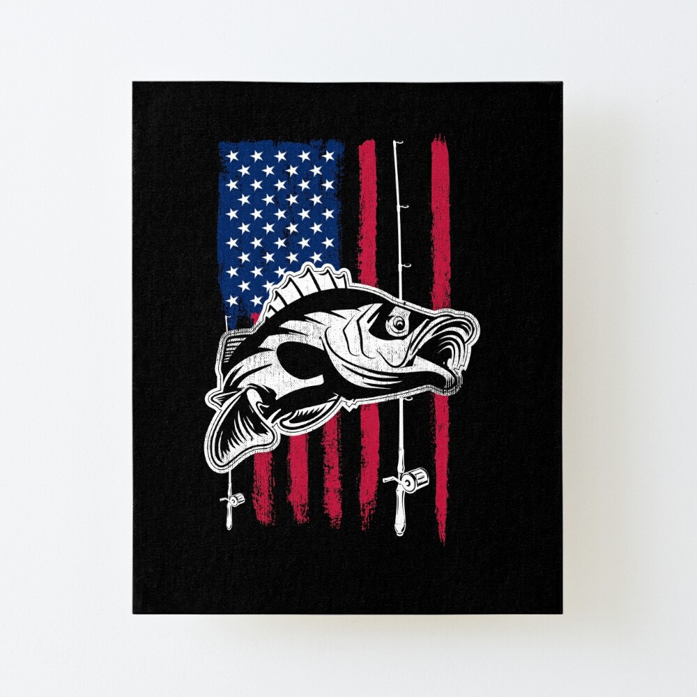 USA flag bass fishing, stars and stripes, american flag fishing, fish,  patriot, hunting Art Board Print for Sale by InkyJack
