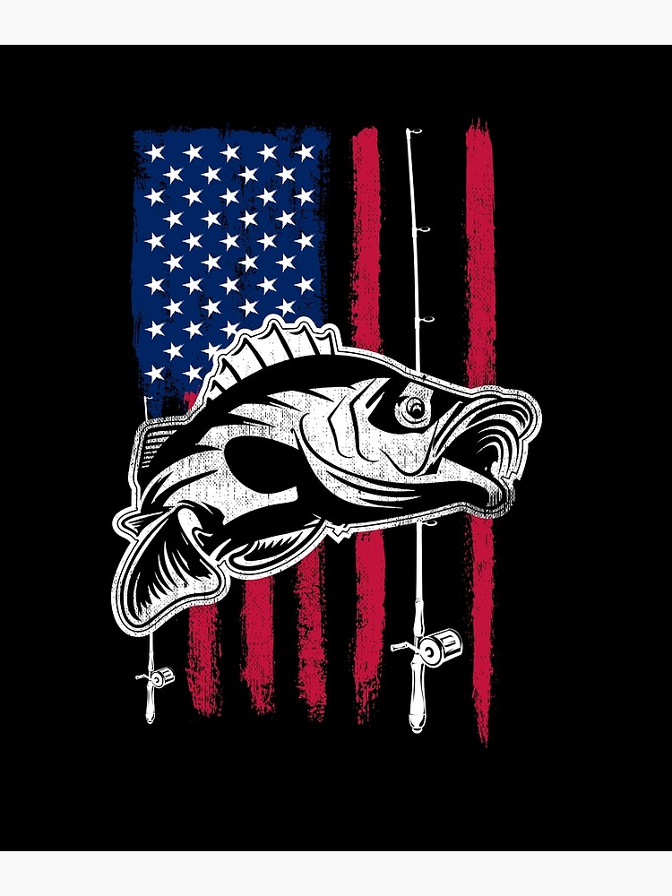 Fish Hunting Fishing Rod US Flag Patriot Pullover Hoodie