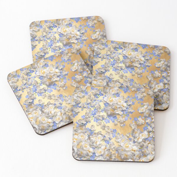 Item preview, Blue Flax and White Daffodils Pattern designed and sold by cozycaroline.
