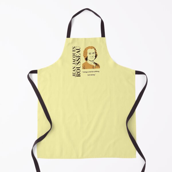 Item preview, philosopher, Jean Jacques Rousseau, Living is not breathing but doing designed and sold by challengecafe.