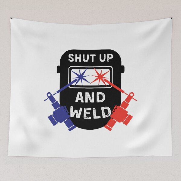 Item preview, Shut Up And Weld Welding Helmet designed and sold by Shop signer.
