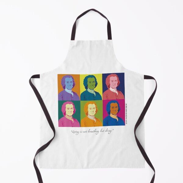 Item preview, philosopher, pop art Jean Jacques Rousseau, Living is not breathing but doing designed and sold by challengecafe.
