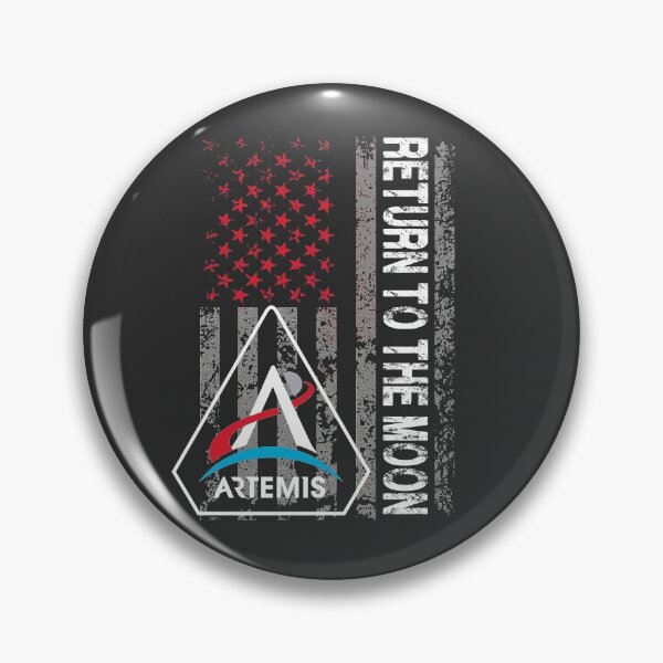 Item preview, Artemis Moon Program Logo Badge Return to The Moon Us Flag designed and sold by XDelta.