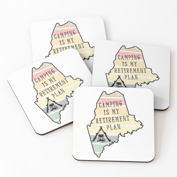 Item preview, Camping is My Retirement Plan Maine State Retro Camp designed and sold by kmcs.