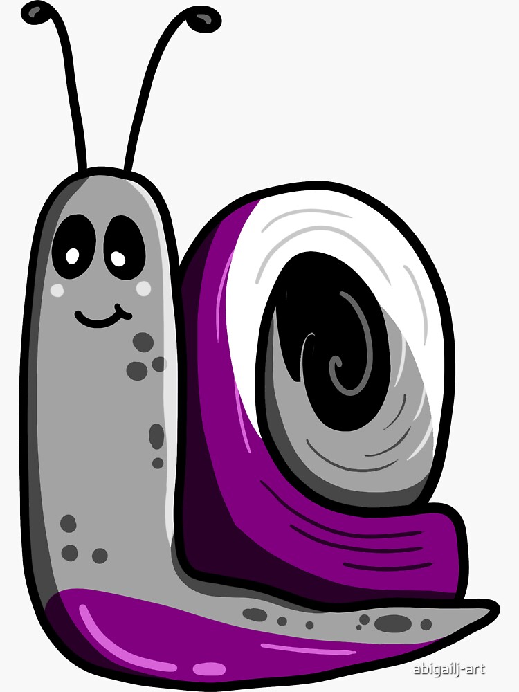 "Asexual Snail" Sticker for Sale by abigailjart Redbubble