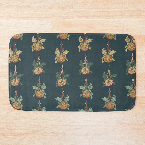 Item preview, kokedama plants illustration and pattern designed and sold by rysunki-malunki.