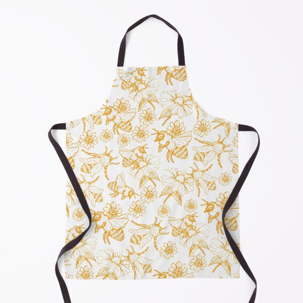Item preview, honey bee seamless pattern sketch illustration designed and sold by Sya Prints.