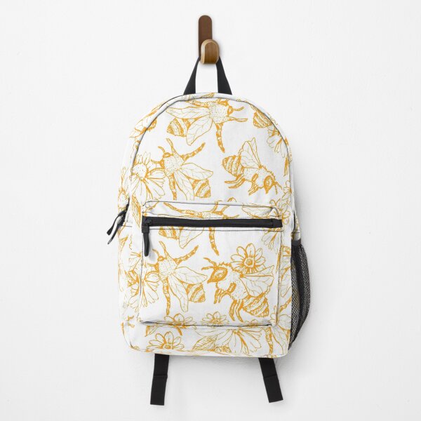 Item preview, honey bee seamless pattern sketch illustration designed and sold by Sya Prints.