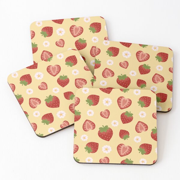 Item preview, Heart Strawberry in Yellow designed and sold by Catarium.