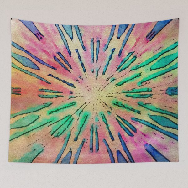 Item preview, Retro painterly mandala  designed and sold by PipsqueakEarth.
