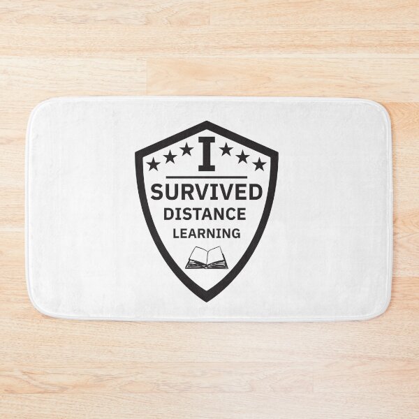 Item preview, I Survived Distance Learning Shield Sticker Quote designed and sold by Ondis.