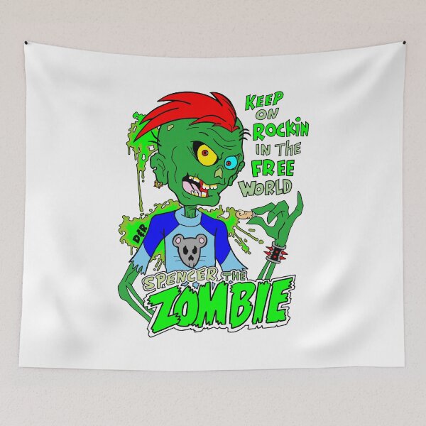 Item preview, KEEP ON ROCKIN IN THE FREE WORLD SPENCER THE ZOMBIE  designed and sold by wacko41.