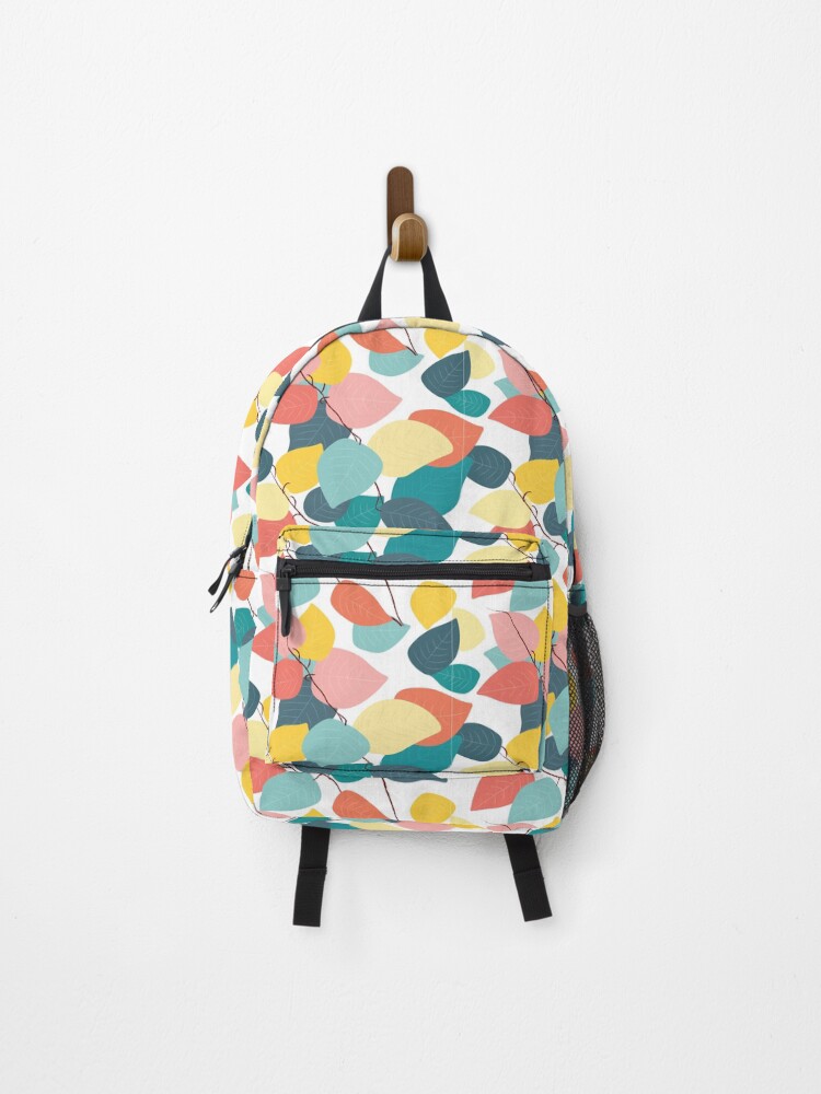 Thumbnail 1 of 3, Backpack, Leaves pattern designed and sold by BasicClear.
