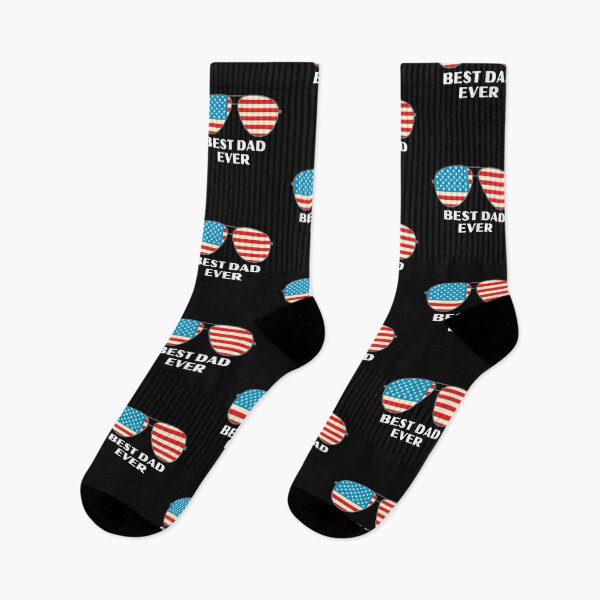 Item preview, Best Dad Ever with US American Flag in Sunglasses designed and sold by CaitU.