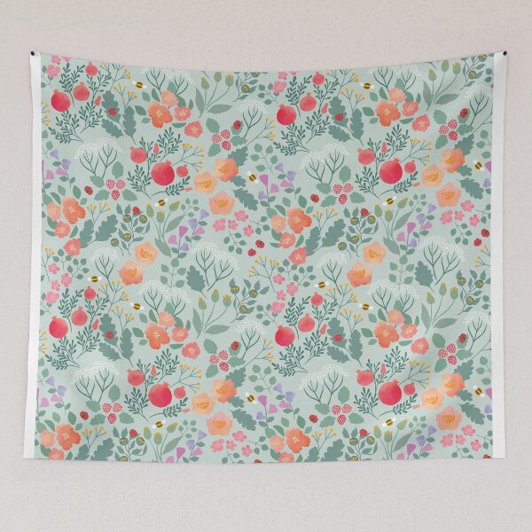 Item preview, Garden Bouquet Floral Posy Mint designed and sold by Cecilia Mok.
