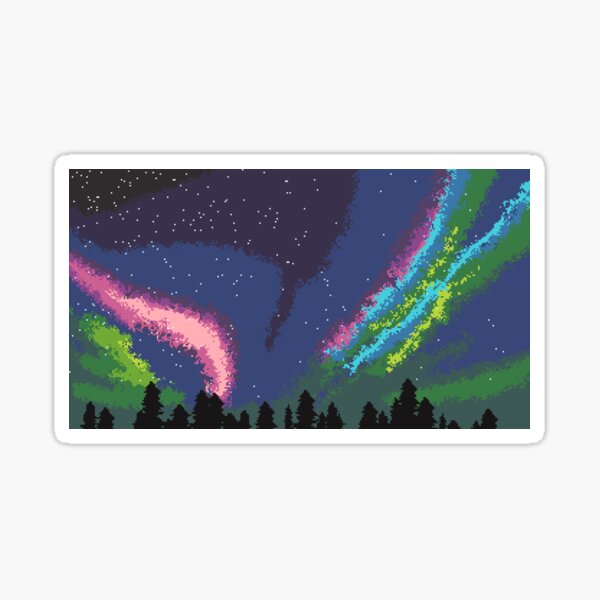 Aurora Pixels Sticker