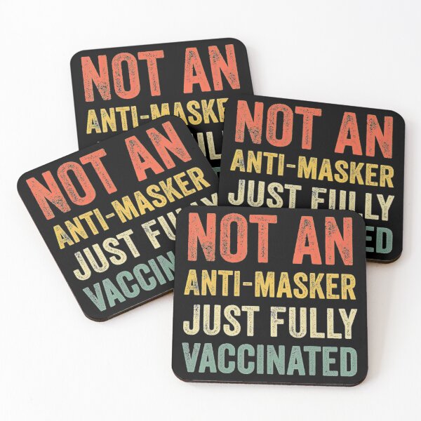 Item preview, Retro Not An Anti-Masker Just Vaccinated Funny Fully Vaxxed designed and sold by sherriwester.