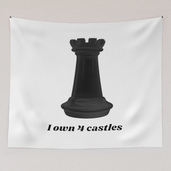 Item preview, Black castle - I own 4 castles - Chess humour  designed and sold by AnnaBBS.