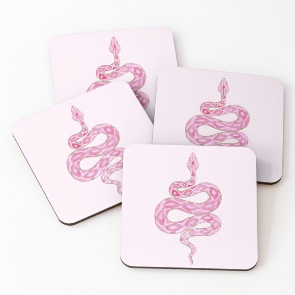 Item preview, Rose Gold and Pink Snake Watercolor Painting designed and sold by Danica Templeton.