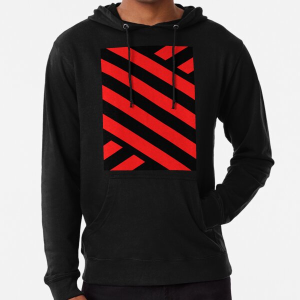 Løsne Omkostningsprocent Bliv oppe Black and Red Stripes" Lightweight Hoodie for Sale by AllCDESIGNS |  Redbubble