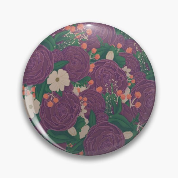 Item preview, Florales oscuros ilustrados: morado y naranja designed and sold by smask.