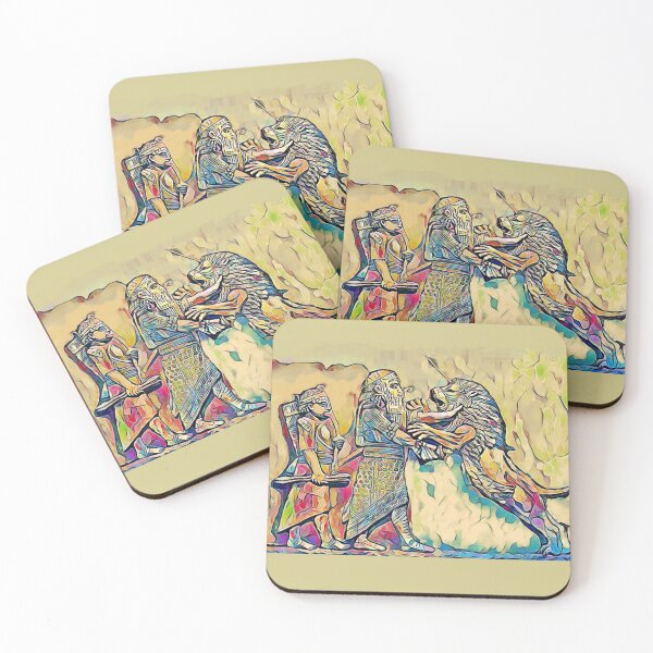Item preview, Ancient Assyrian Lion Hunting designed and sold by doniainart.