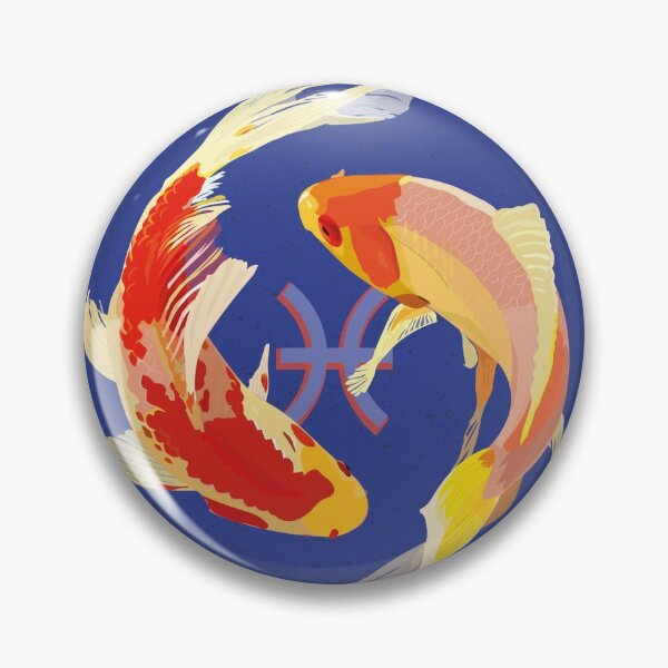 Item preview, Koi Fish Pisces Indigo Print designed and sold by funky-stuff.
