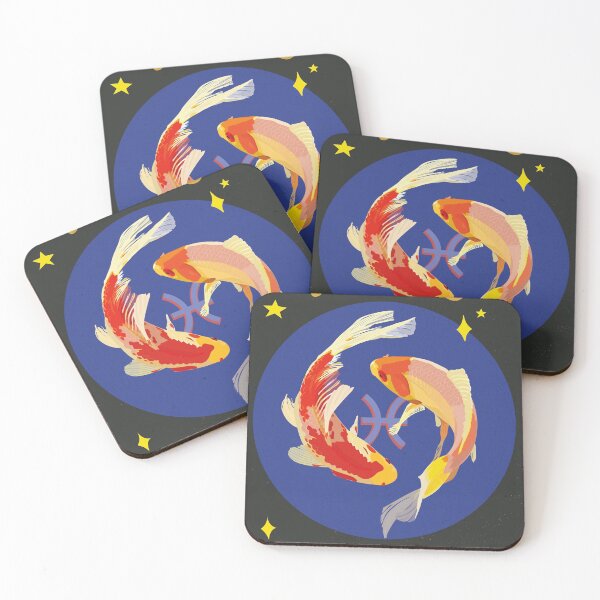 Item preview, Koi Fish Pisces Indigo Print designed and sold by funky-stuff.