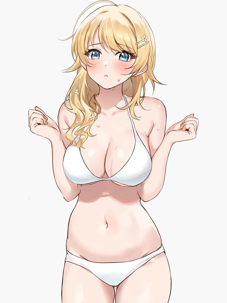 Anime Girl Swimsuit Sticker For Sale By Lakon Redbubble 5396