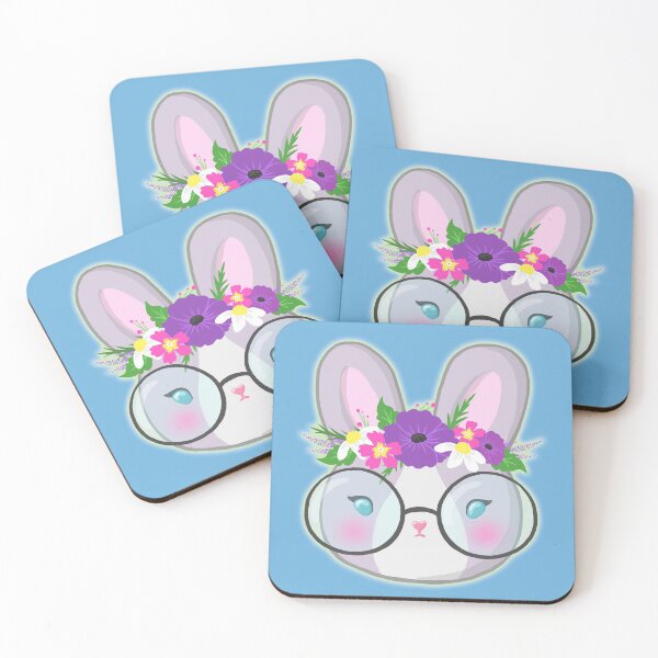 Item preview, Blue Floral Bunny designed and sold by bunnyjanie.