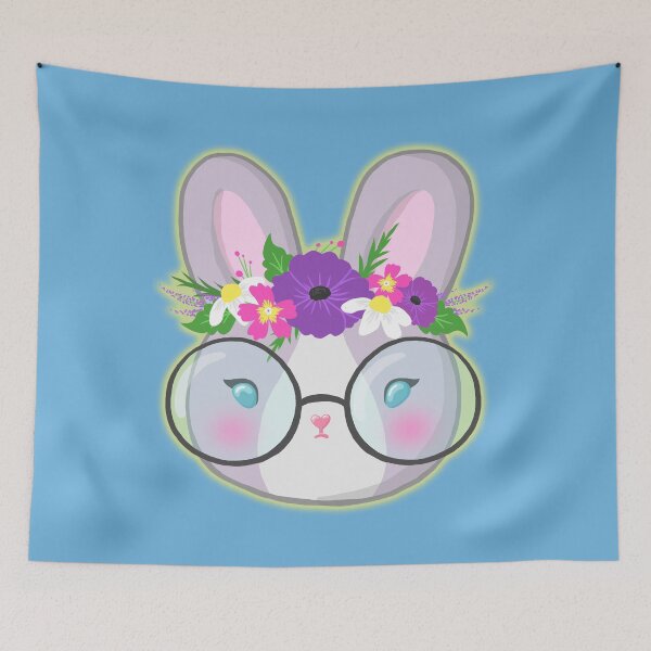 Item preview, Blue Floral Bunny designed and sold by bunnyjanie.