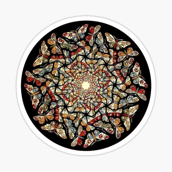 Circle Limit with Butterflies, by M.C. Escher Sticker