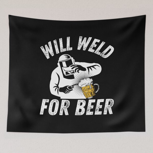 Item preview, Welder Will Weld For Beer Funny Welding Helmet designed and sold by Shop signer.