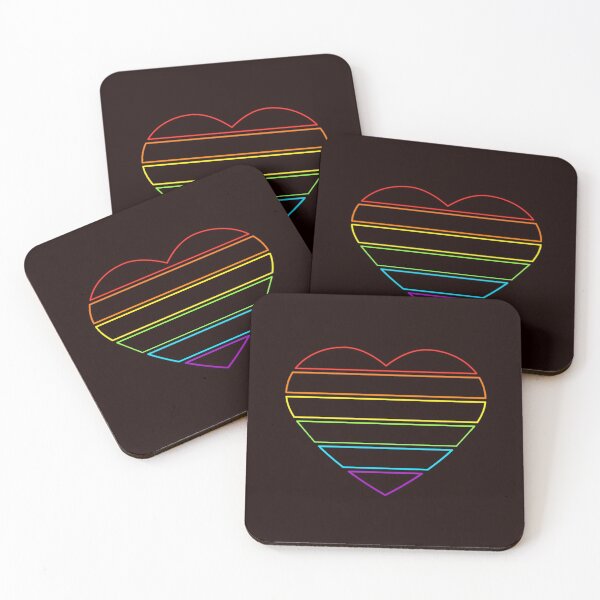 Item preview, Neon Lgbt Rainbow Heart Sign Bright Gay Pride designed and sold by WearWolfDesigns.