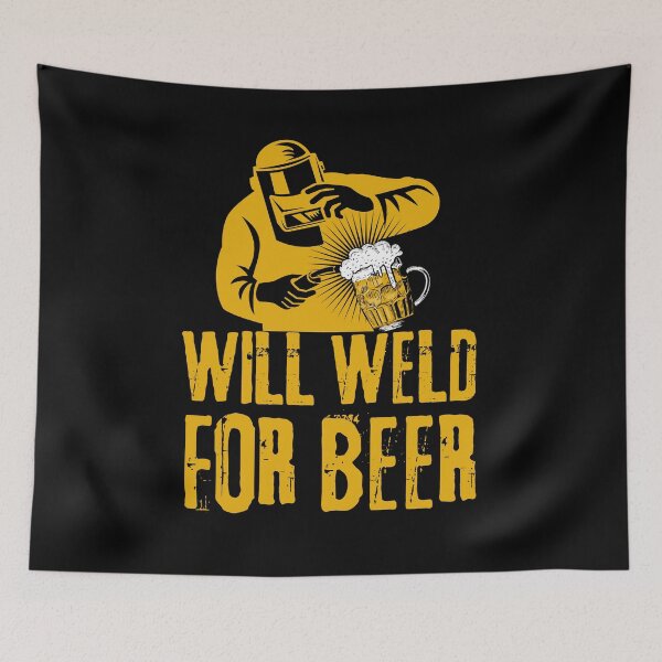 Item preview, Welder Will Weld For Beer Funny Welding Helmet designed and sold by Shop signer.