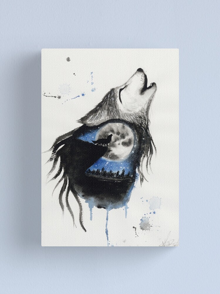 Alternate view of Moon Wolf Canvas Print
