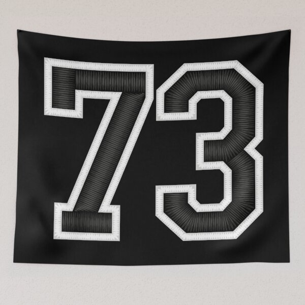 Item preview, 73 Black Jersey Sports Number seventy-three Football 73 designed and sold by elhefe.