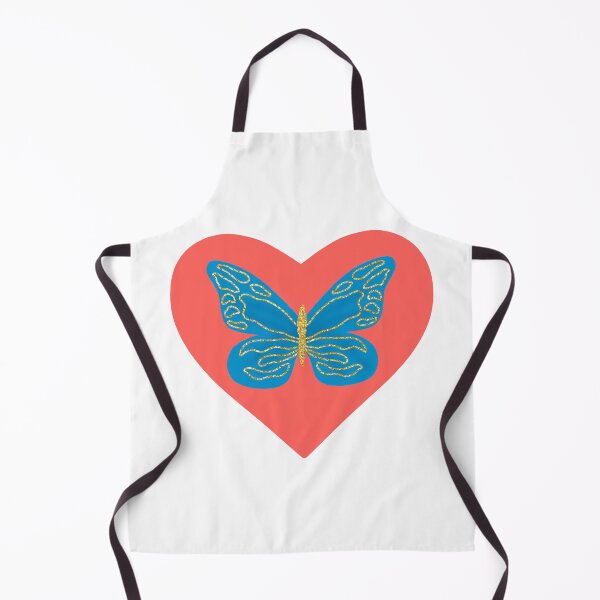 Item preview, orange and blue butterfly heart designed and sold by mollsdesignss.