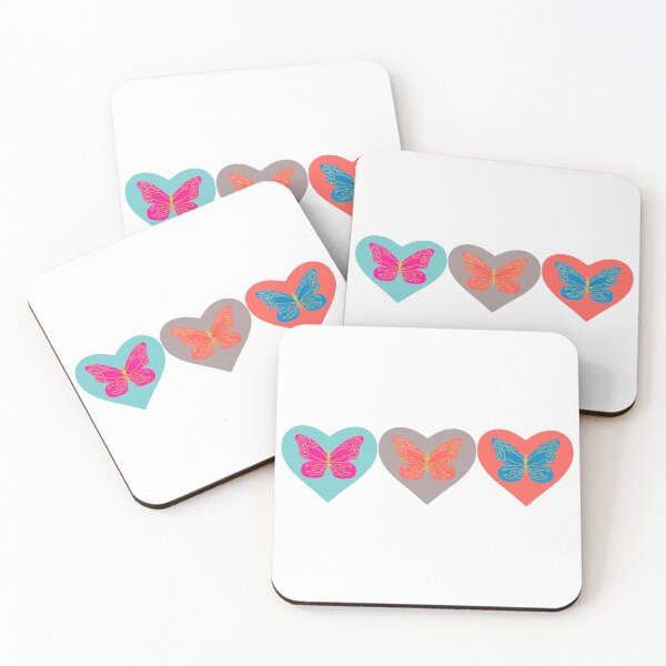 Item preview, three butterfly hearts designed and sold by mollsdesignss.