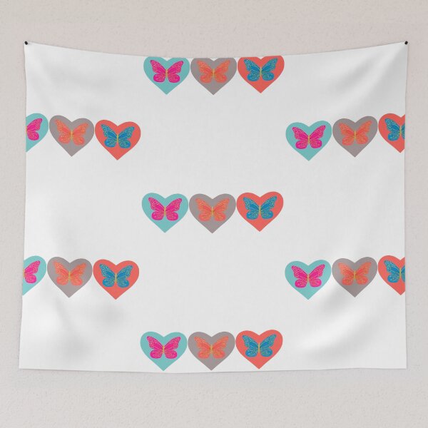 Item preview, three butterfly hearts designed and sold by mollsdesignss.
