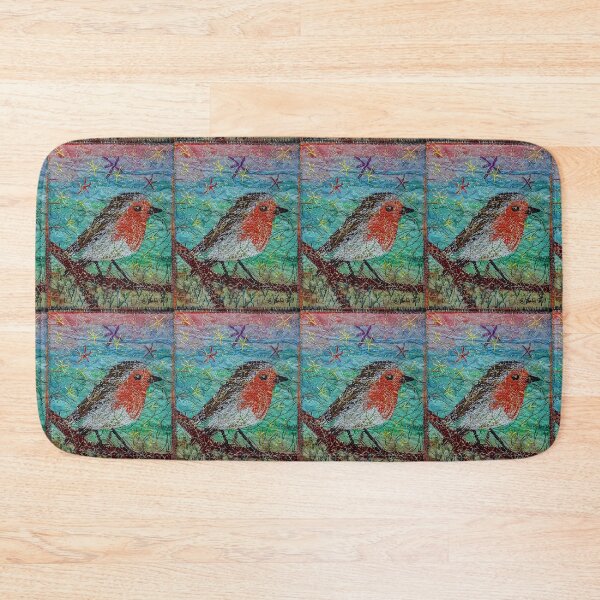 Item preview, Embroidered Robin Redbreast - Stitched Nature - Designed by Stitchbasket to make you happy. designed and sold by santimanitay.