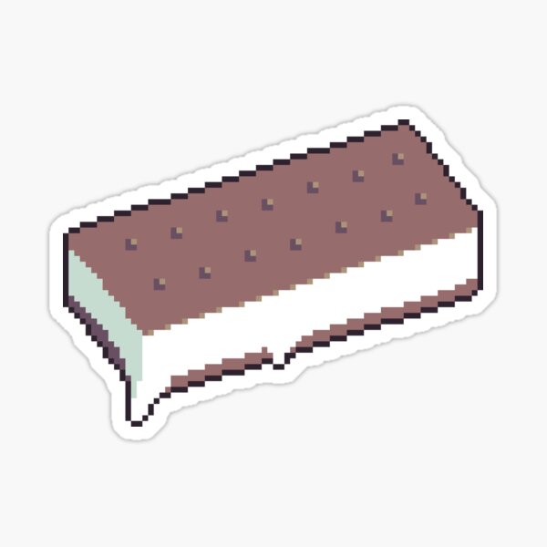 Pixel Ice-cream sandwich Sticker