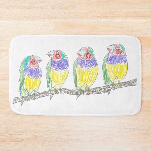 Item preview, Four gouldian finch birds designed and sold by orangerinka.