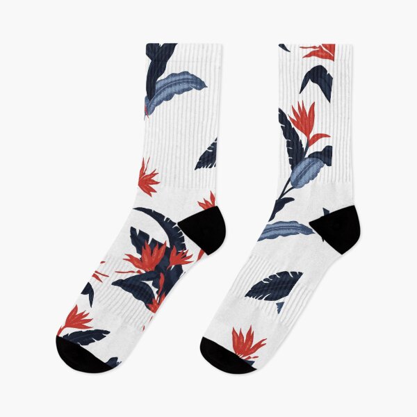 Item preview, Red flowers and blue leaves designed and sold by EK EXCLUSIVE.
