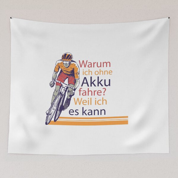 Item preview, Funny cyclist saying why I ride a bike without a battery designed and sold by niedi18.
