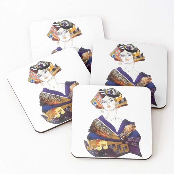 Item preview, Woman with scarf. Collage of magazine fragments designed and sold by Galeria-S.