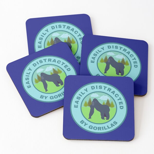 Item preview, Easily distracted by Gorillas designed and sold by fev-rocks.