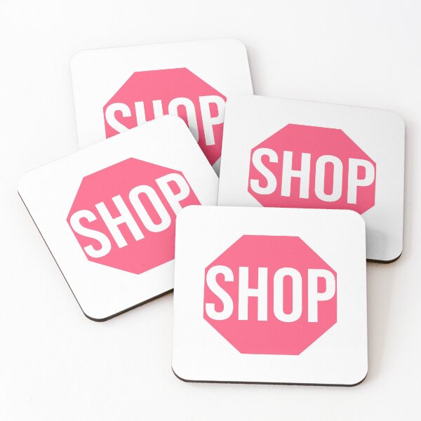 Item preview, pink shop stop sign designed and sold by mollsdesignss.